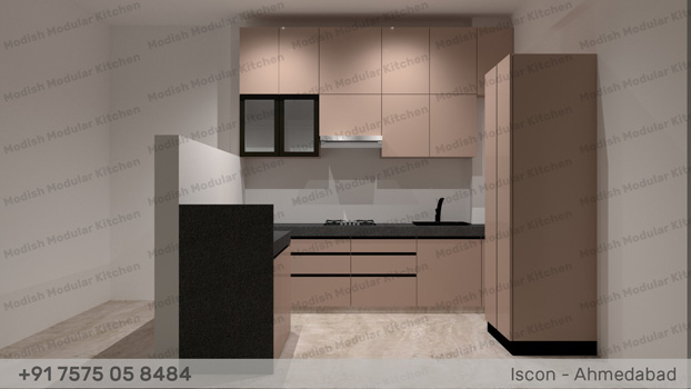 3d modular kitchen design in ahmedabad