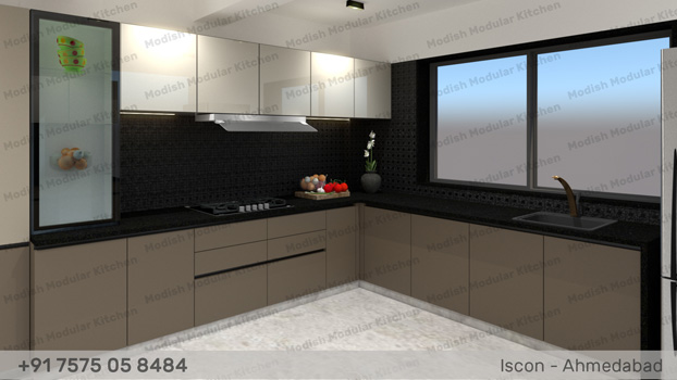 Acrylic Modular Kitchen Manufacturers In South Bopal	