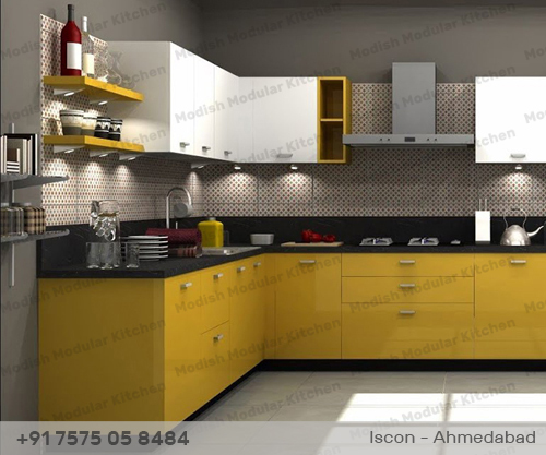 L – Shape Modular Kitchen Design In SG Highway