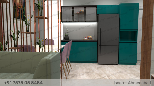 matte finish modular kitchen design manufacturer in ahmedabad