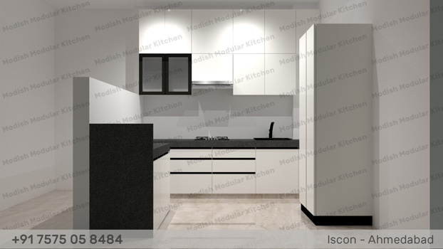 Matte Finish Modular kitchen Design